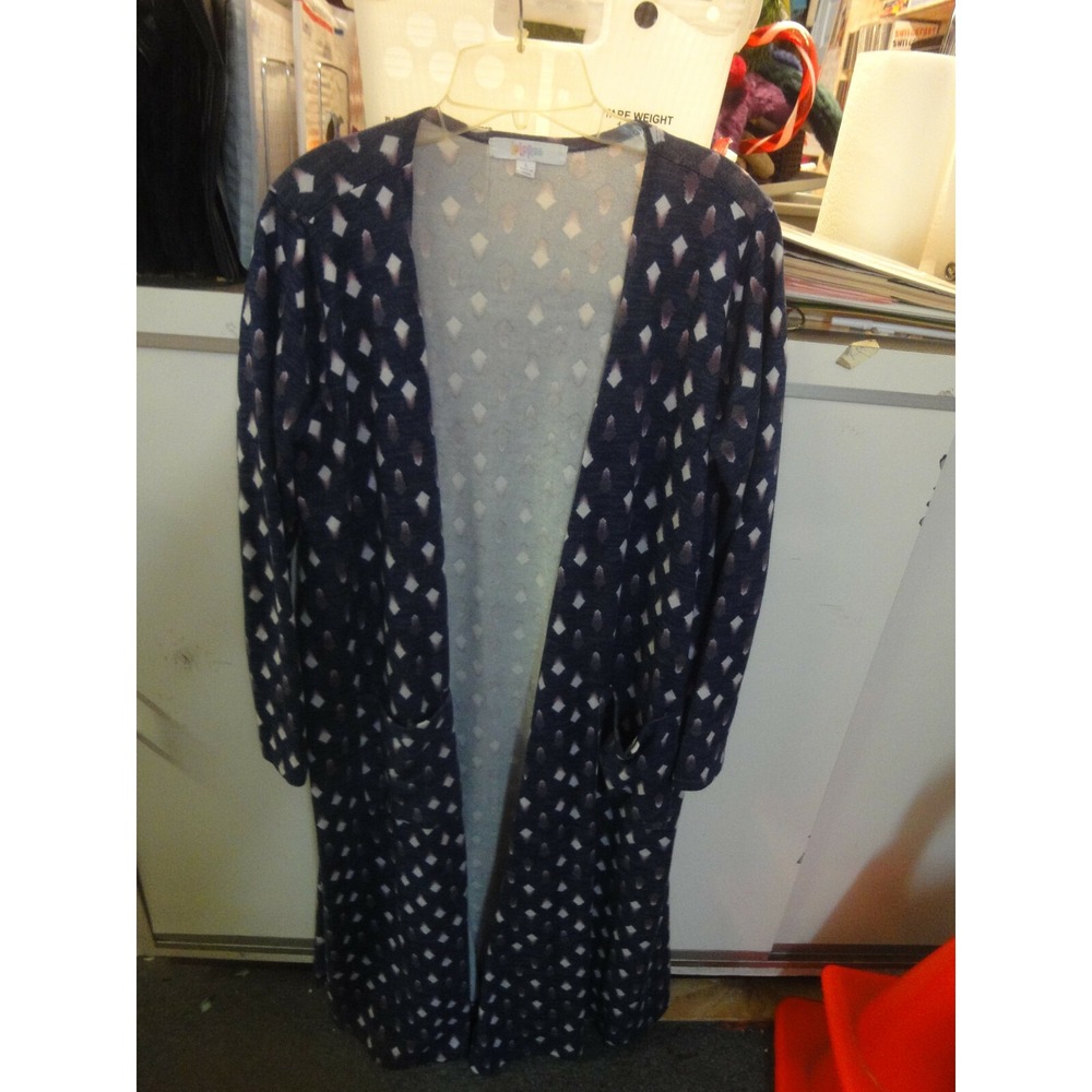 LulaRoe L multicolor cover up open‎ front long sweater long sleeve